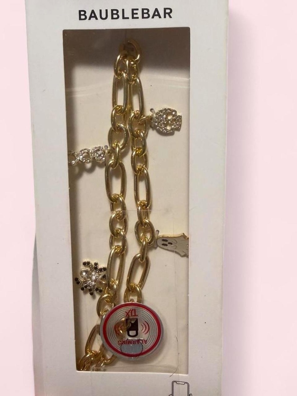 BaubleBar Gold Charm Link Bracelet For Phone - Halloween Themed